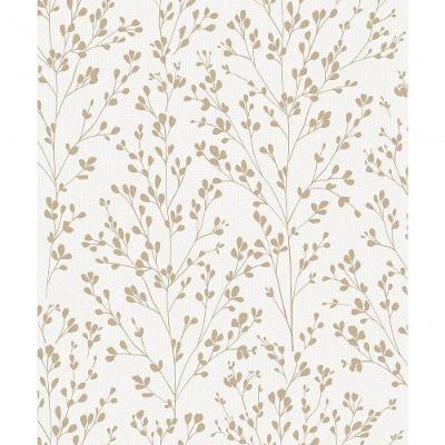 Papel De Parede Icon Folhagem Dourado A71401