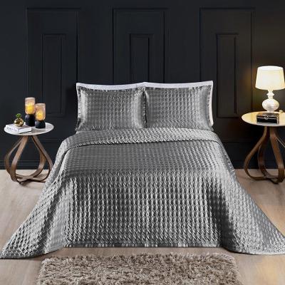 Cobre Leito Queen Splendore Cetim Charmousse 3 Peças 100% Poliéster Prat