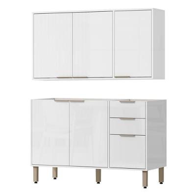 Armario E Balcao Pia 120 Cm Glor Abgl24 Branco Neve Mxm