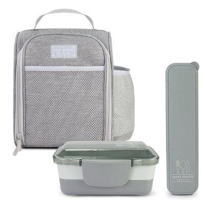 Kit Bolsa Térmica, Marmita, Porta Talheres Joy Cinza