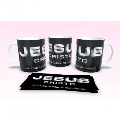 Caneca De Porcelana 325ml Decorada Frases Religiosas Estampa 52