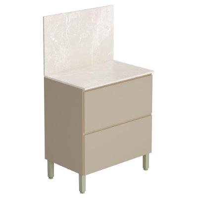 Balcão De Cozinha Com Tampo 80cm 1 Porta Minsk Z06 Vanilla - Mpozenato