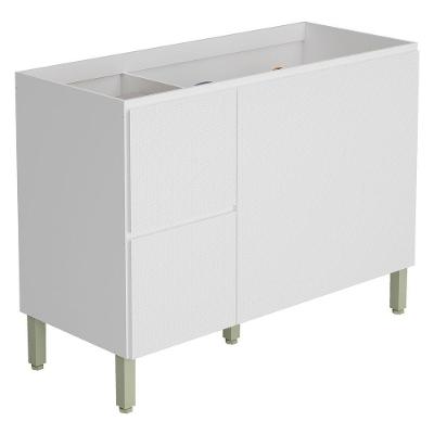 Balcão De Cozinha Para Pia 120cm Sem Tampo Minsk Z06 Branco - Mpozenato