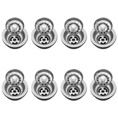 Válvula Para Pia Kit 8 Aço Inox 3.1/2 G01 Cromado - Mpozenato