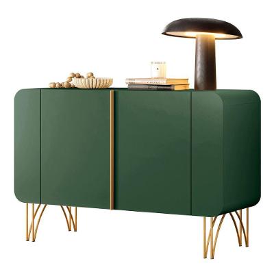 Balcão Aparador Buffet 2 Portas Pé Metal Benvy H01 Verde Pistache - Mpozenato
