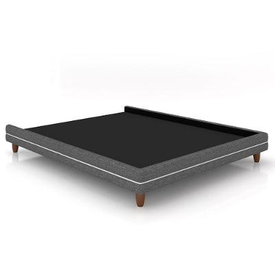 Cama Queen Base Box 160cm Many P02 Linho Cinza - Mpozenato