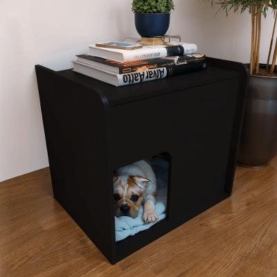 Mesa De Cabeceira Cama Pet Cães 45x55x60 Preto