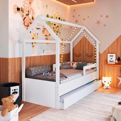 Bicama Casinha Montessoriana Infantil Solteiro Sonho Shop Jm Branco