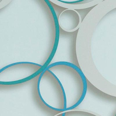 Papel De Parede Ddd Em 3d Max 28303 Círculos - Rolo 10m X 0,53m