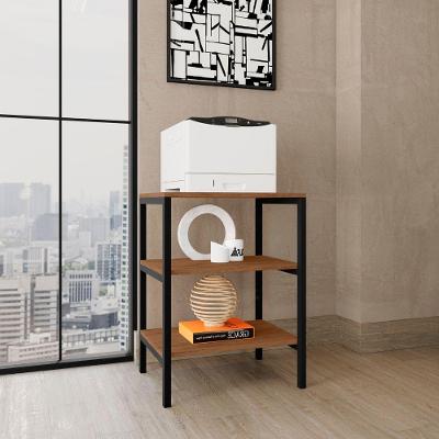 Estante Multiuso Slim Aço Pintura Anti Risco Canela Rústico