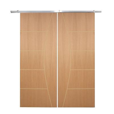 Porta Dupla De Correr P- Verniz Frisada F10 - 210x180