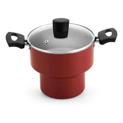 Cuscuzeiro Enjoy 18 C- Tampa De Vidro Aa Vermelho
