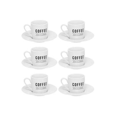 Xicara De Cafe Manhattan Branco 80ml 6pcs