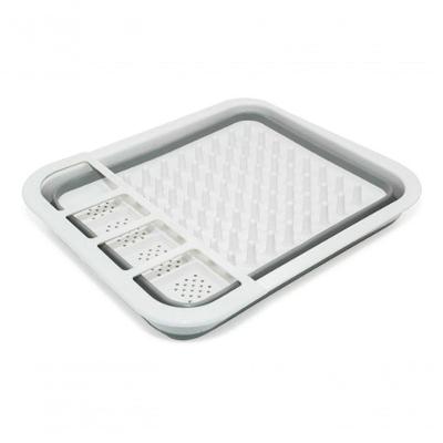 Escorredor De Louça Retrátil Em Silicone Cor: Branco – Praticidade E Organização Na Cozinha!