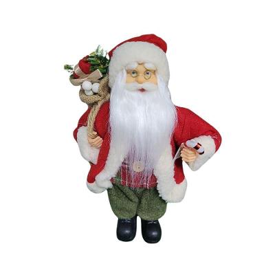 Papai Noel Em Pé 30cm Vermelho Branco Xadez Florarte