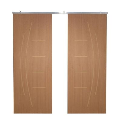 Porta Dupla De Correr P- Verniz Frisada F08 - Smile - 210x140
