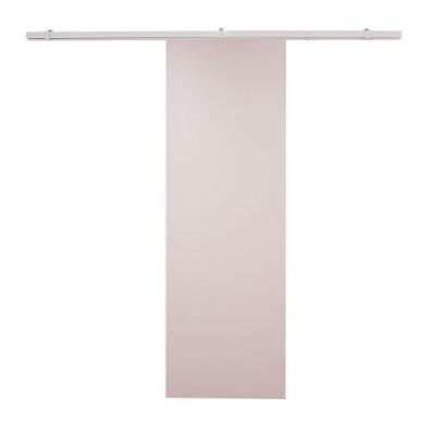 Porta De Correr Branco Prime Com Kit Alumínio Branco - 210x100
