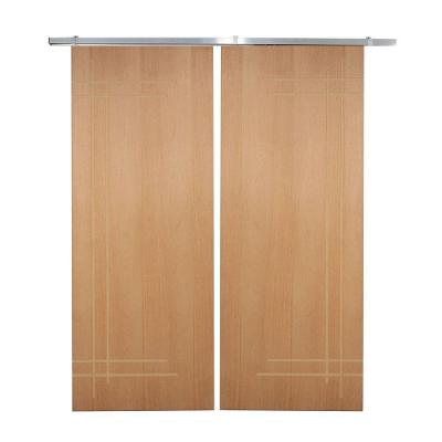 Porta Dupla De Correr P- Verniz Frisada F05 - 210x120