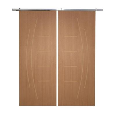 Porta Dupla De Correr P- Verniz Frisada F08 - Smile - 210x120