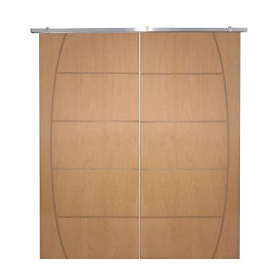 Porta Dupla De Correr P- Verniz Frisada F04 - 210x120