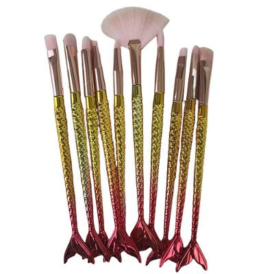 Pincel Sereia 10 Peças Maquiagem Make Up Mermaid