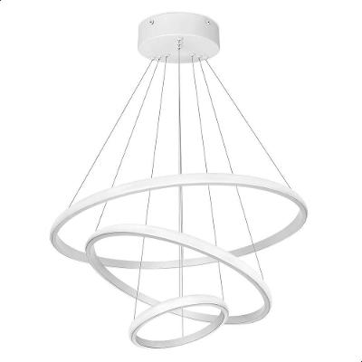 Lustre Pendente Luminaria 3 Em 1 Arcos Argolas Regulaveis Aneis Bivolt Decoraçao Ajustavel Casa Quarto Sala