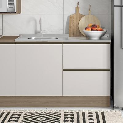 Balcao Para Pia 1 Porta 3 Gavetas 120 Cm Etti 12551 Carvalho Oak Off White Pln