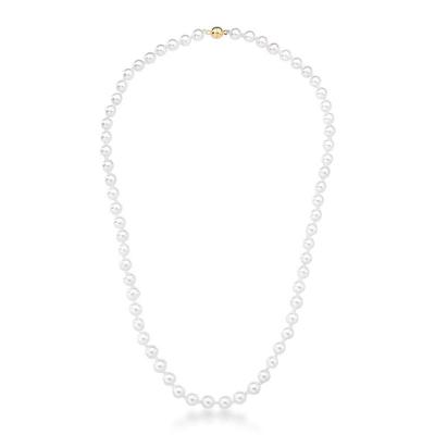 Colar De Pérolas De água Doce Marianna Com Fecho Magnético Banhado Em Ouro 18k