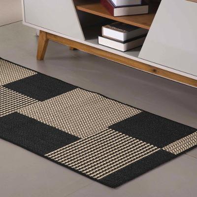 Tapete Passadeira Sisal Lancer 1 Peça 2,00m X 66cm 87% Polipropileno / 13% Poliéster - Ps32 Preto