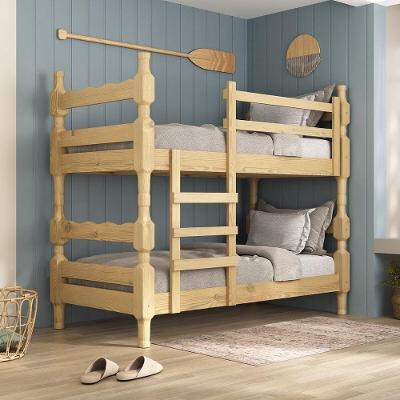 Beliche Madeira Maciça Para Colchão 78/88 X 188cm Porto Multimóveis VCR4138 - Natural