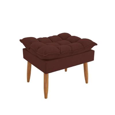 Puff Luxo Conforto Elegante Sala, Quarto E Escritório Marrom