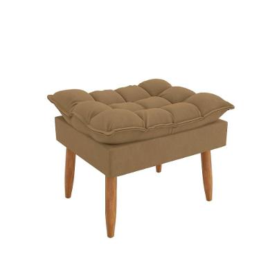 Puff Luxo Conforto Elegante Sala, Quarto E Escritório Capuccino