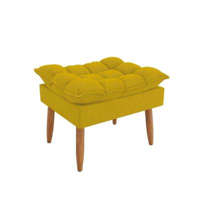 Puff Luxo Conforto Elegante Sala, Quarto E Escritório Amarelo