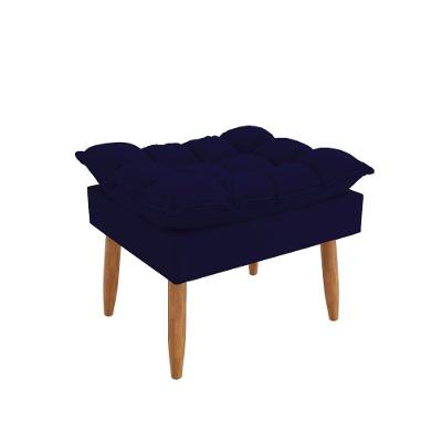 Puff Luxo Conforto Elegante Sala, Quarto E Escritório Azul Marinho