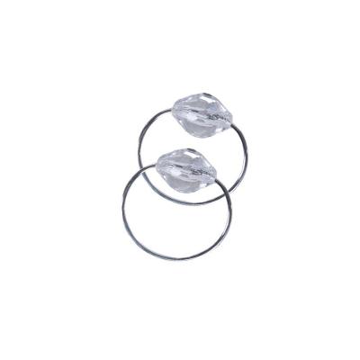 Kit Anel Para Guardanapos Cristalino 4cm X 3cm Argola - Prata