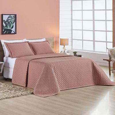 Cobre Leito 200 Fios Queen Ravena 03 Peças - Rose