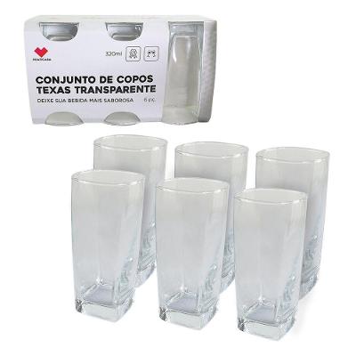 Kit Copos De Vidro 320ml 6 Pecas Versatilidade E Estilo Para Sua Mesa