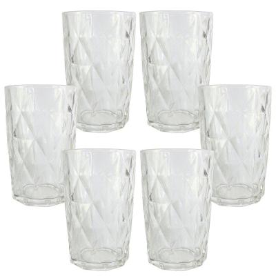 Conjunto De Copos Luxo 370ml Vidro Grosso Para água Suco E Drinks