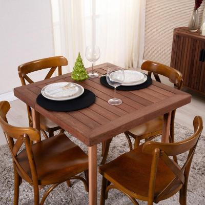 Sousplat Capa E Base Mdf Basic Liso 35cm Diâmetro Tecido Oxford 100% Poliéster - Preto