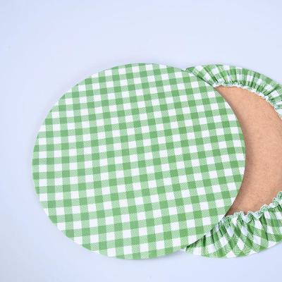 Sousplat Estampado Allegra 2 Peças Capa E Base Mdf 35cm Diâmetro 100% Poliéster - Xadrez