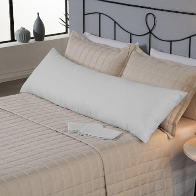 Capa Para Travesseiro Fofuxão 1 Peça 1,46m X 46cm 80% Algodão - 20% Poliéster Percal 140 Fios Com Zíper - Branco