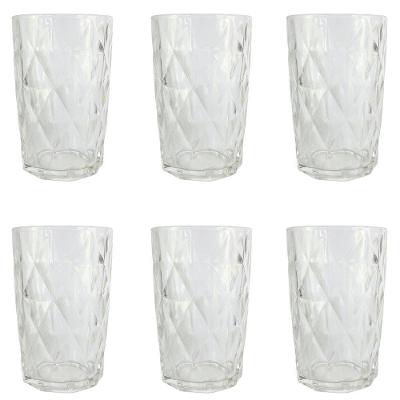 Jogo De Copos 370ml Em Vidro Grosso Ideal Para Bebidas E Drinks