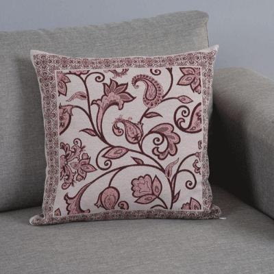 Capa Para Almofada Grécia 1 Peça 45cm X 45cm 60% Algodão 40% Poliéster Tecido Jacquard Com Zíper - Vinho