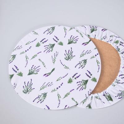 Sousplat Estampado Allegra 2 Peças Capa E Base Mdf 35cm Diâmetro 100% Poliéster - Lavanda
