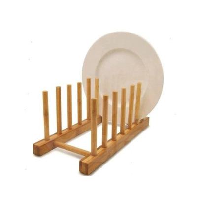 Suporte Escorredor De Louça De Bambu 6 Divisórias