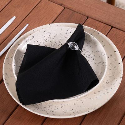 Kit Anel Para Guardanapos Cristalino 4cm X 3cm Argola - Prata