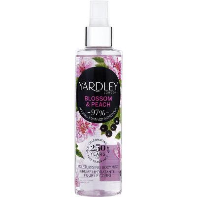 Água de Cheiro Feminino Yardley Cherry Blossom e Peach Fragrance Mist 200ml