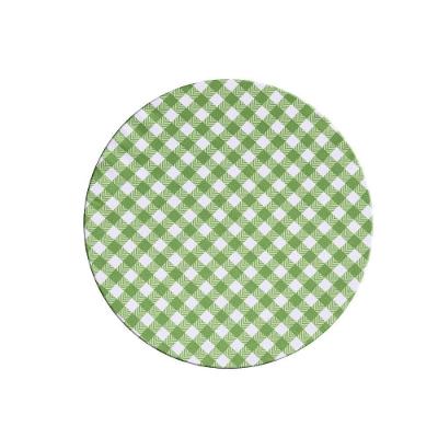 Sousplat Estampado Allegra 2 Peças Capa E Base Mdf 35cm Diâmetro 100% Poliéster - Xadrez
