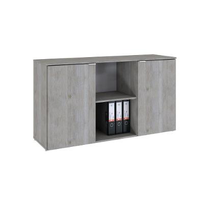 Armário Baixo Com 02 Portas E Nicho 75x135x42cm Wlab135 Snow Branco