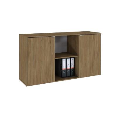 Armário Baixo Com 02 Portas E Nicho 75x135x42cm Wlab135 Vermont Oak Branco